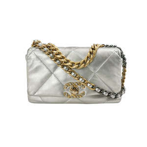 Chanel 19 Bag Small Silver Crossbody Bag
